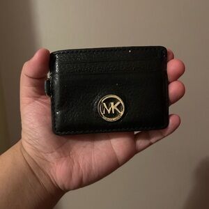 Michael Kors Black and Gold Card Holder